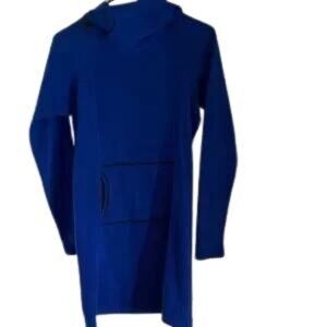 Melanzana Micro Grid Fleece Dress Hoodie